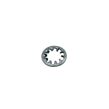 Internal Tooth Lock Washer, Fits Bolt Size #3 Steel, Plain Finish